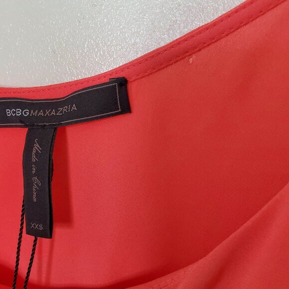 BCBGMaxAzria-Women's 'Lana' One Shoulder Draped Chiffon Blouse-Size XXS Ambrosia - Picture 7 of 14